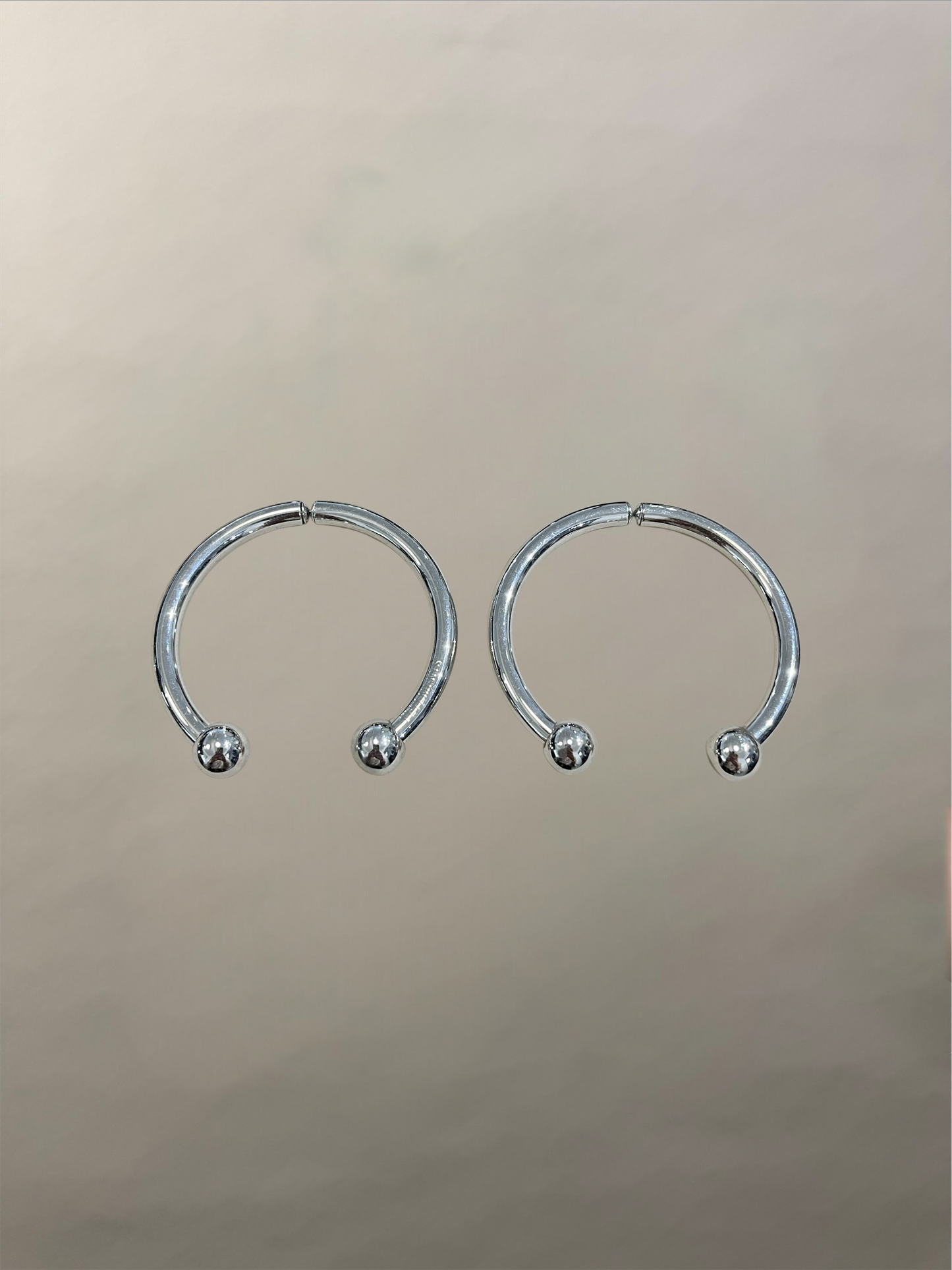 Vetements Silver Oversized Torc Earrings