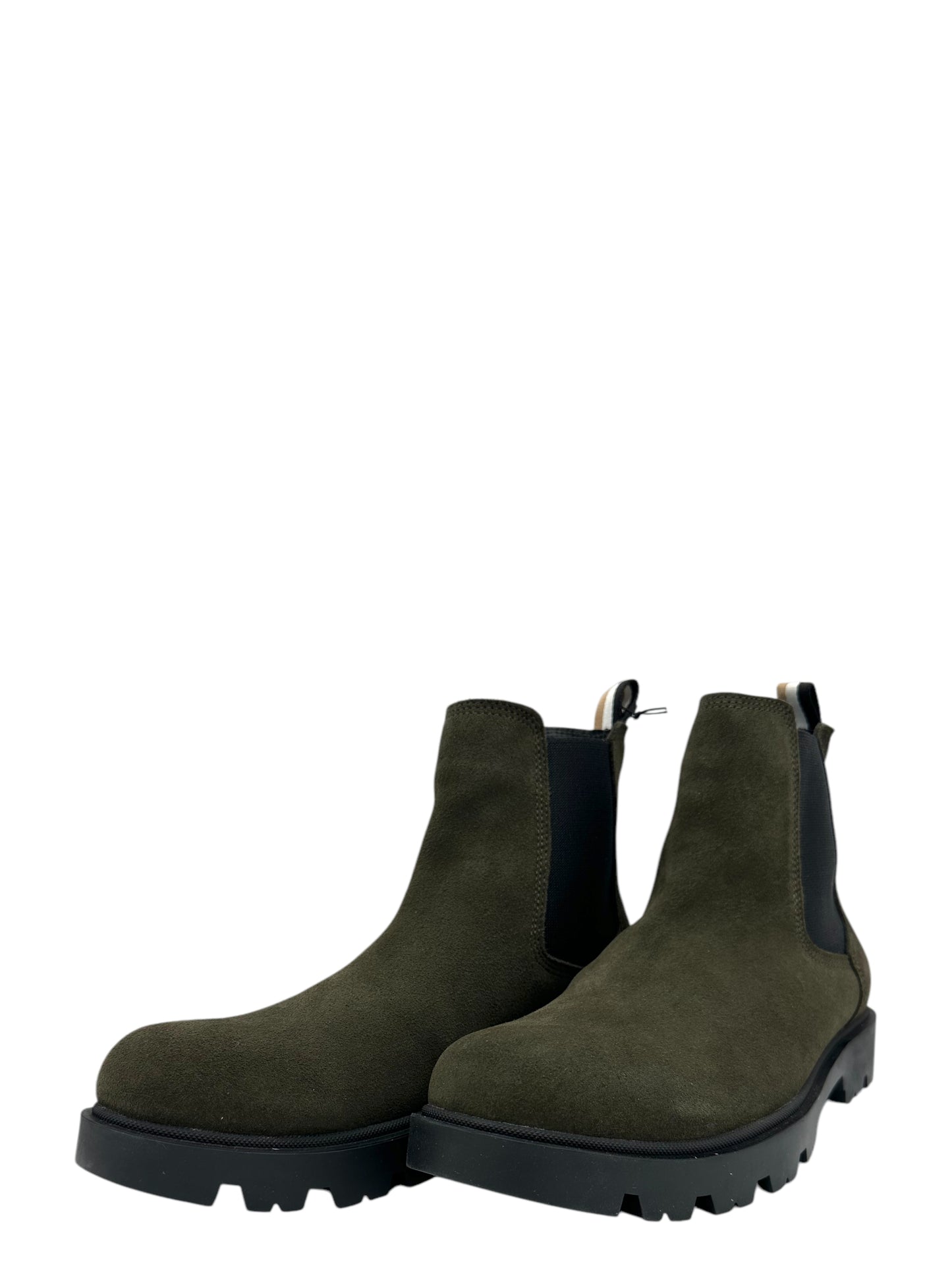 Hugo Boss Dark Green Suede Adley Chelsea Boots 11 M / 12.5 W