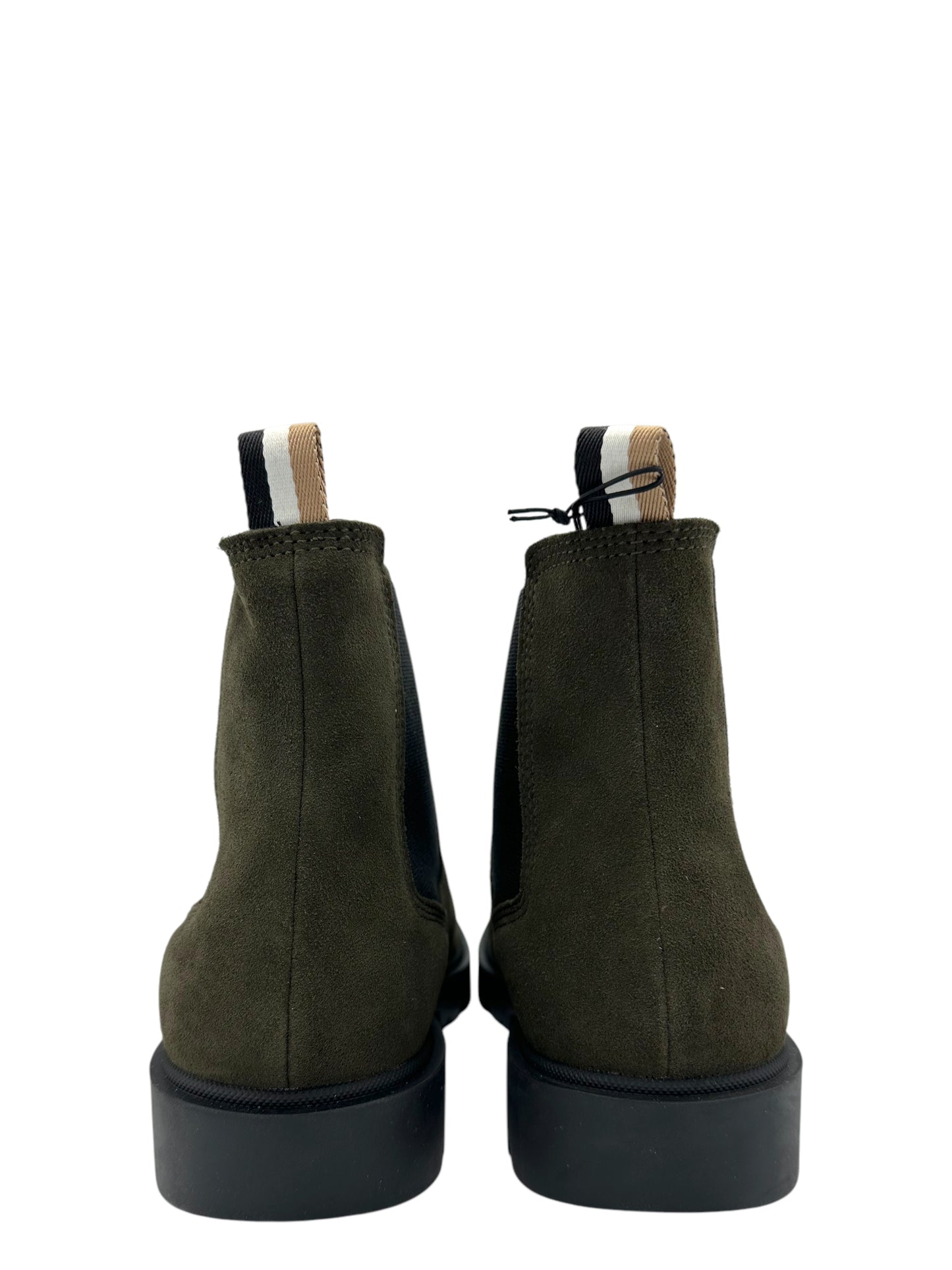 Hugo Boss Dark Green Suede Adley Chelsea Boots 11 M / 12.5 W