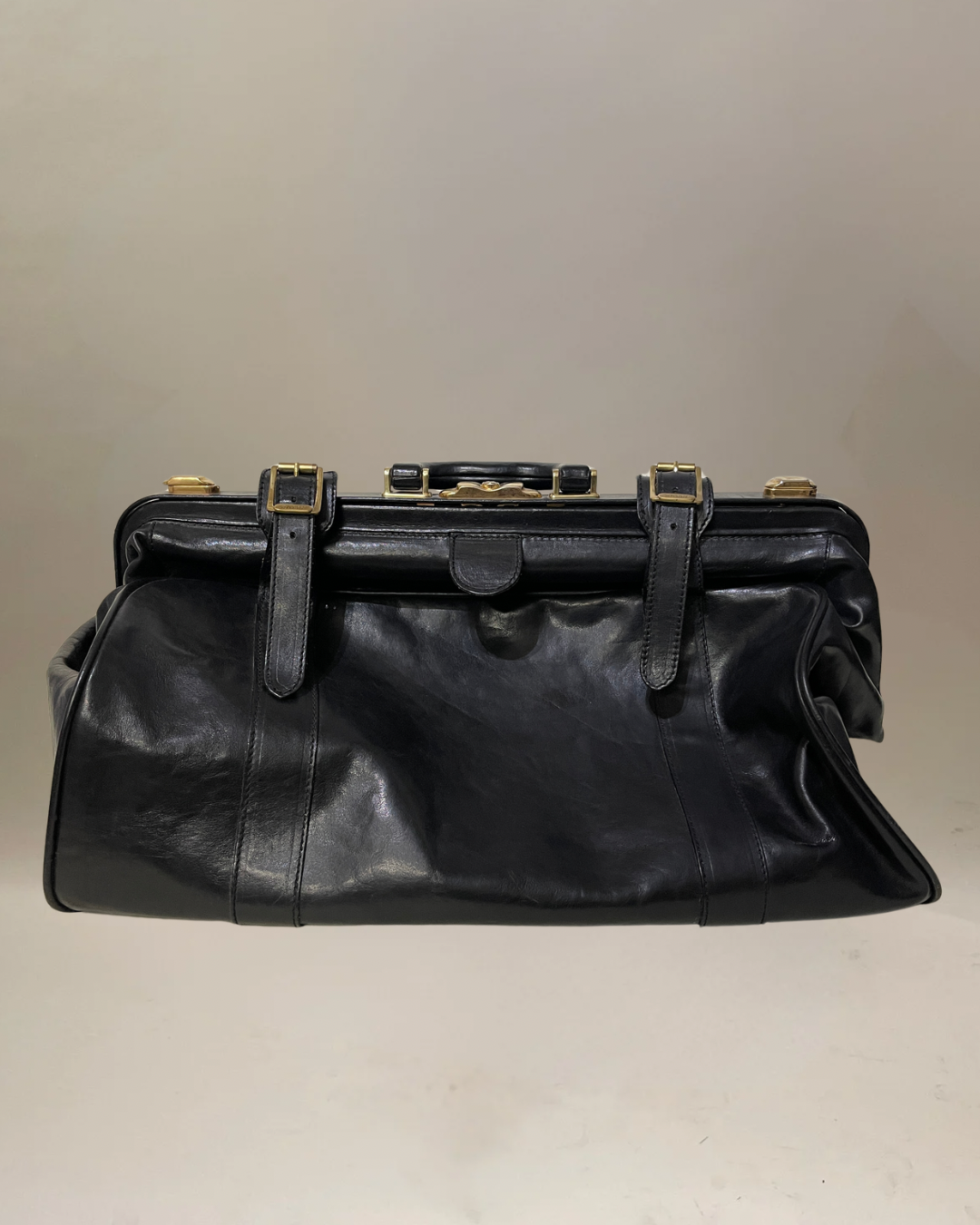 Bally Black Leather Large Doctor's Bag
