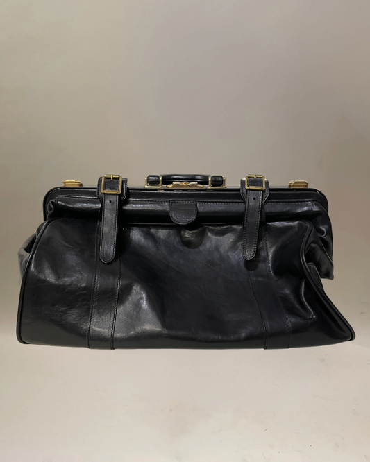 Bally Black Leather Large Doctor's Bag