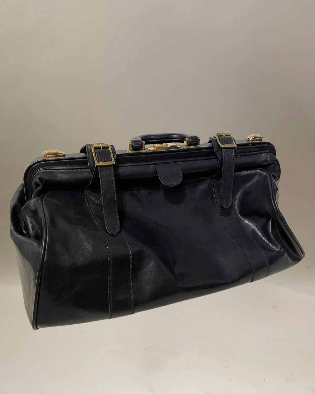 Bally Black Leather Large Doctor's Bag
