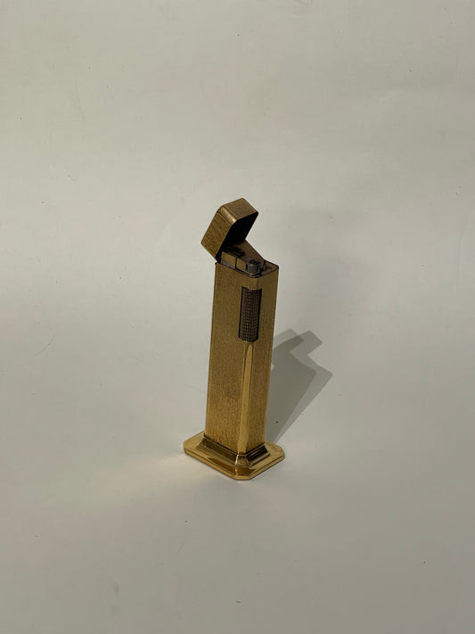 Dunhill Gold Textured Tallboy Rollagas Desk Lighter