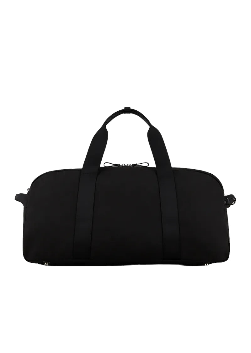 Giorgio Armani Black Sustainable Material Duffle Bag - Genuine Design Luxury Consignment. New & Pre-Owned Clothing, Shoes, & Accessories. Calgary, Canada