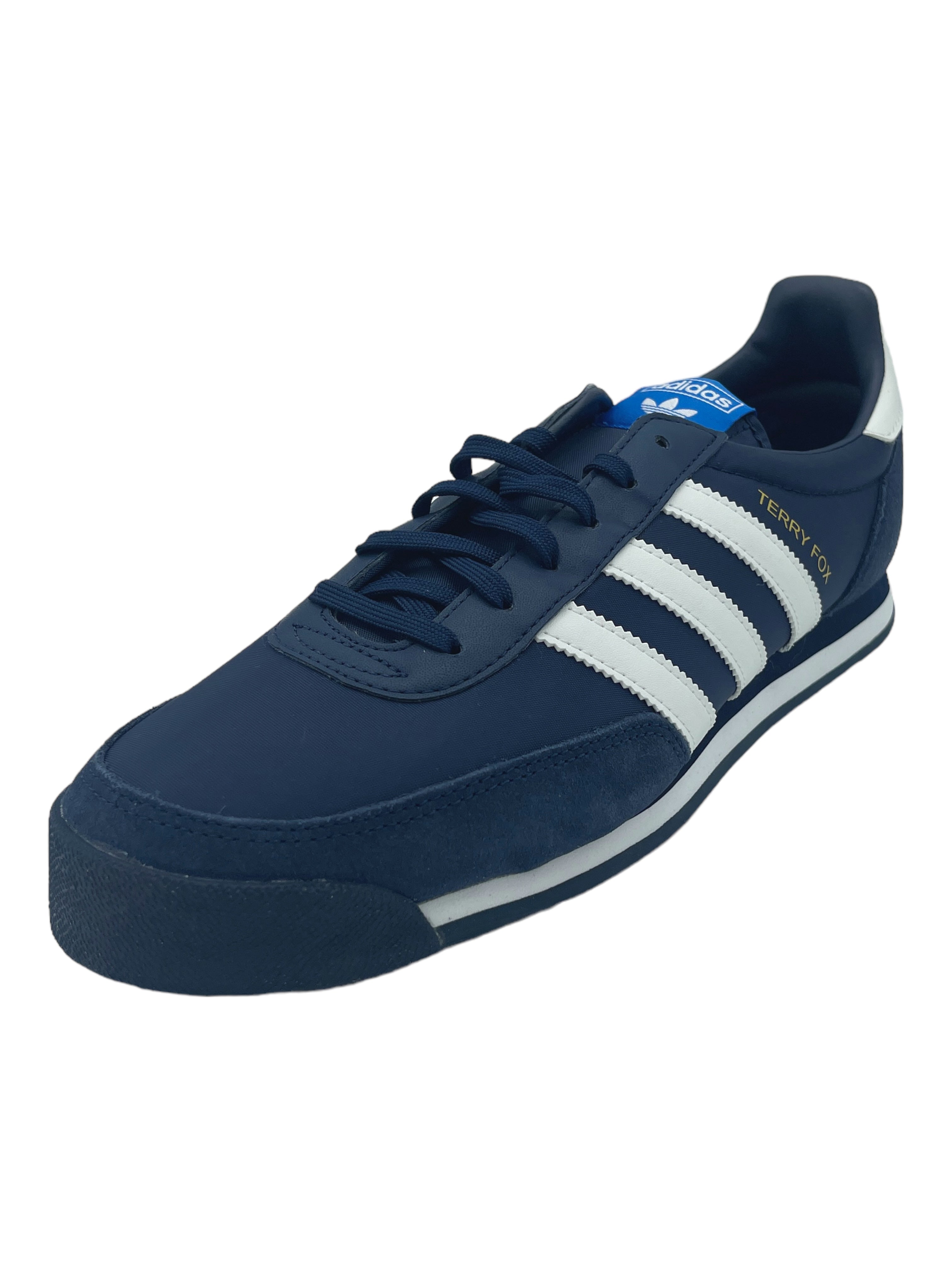 Adidas Navy Blue Terry Fox 40th Anniversary Sneakers 9 M 10.5 W Genuine Design Luxury Consignment