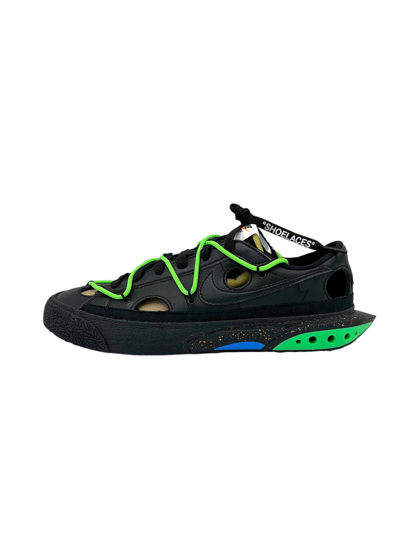 Nike Off-White Blazer Low 'Black Electro Green' 8.5 M / 10 W