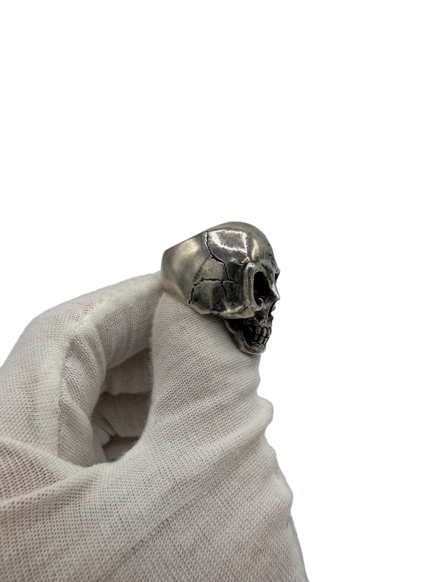 Yohji Yamamoto 950 Silver Alien Skull Ring 7.5 US