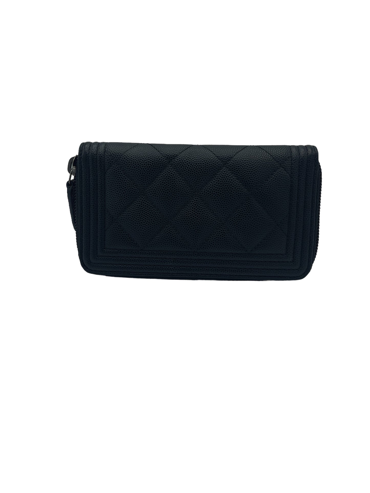 Chanel Black Quilted Boy Leather Wallet