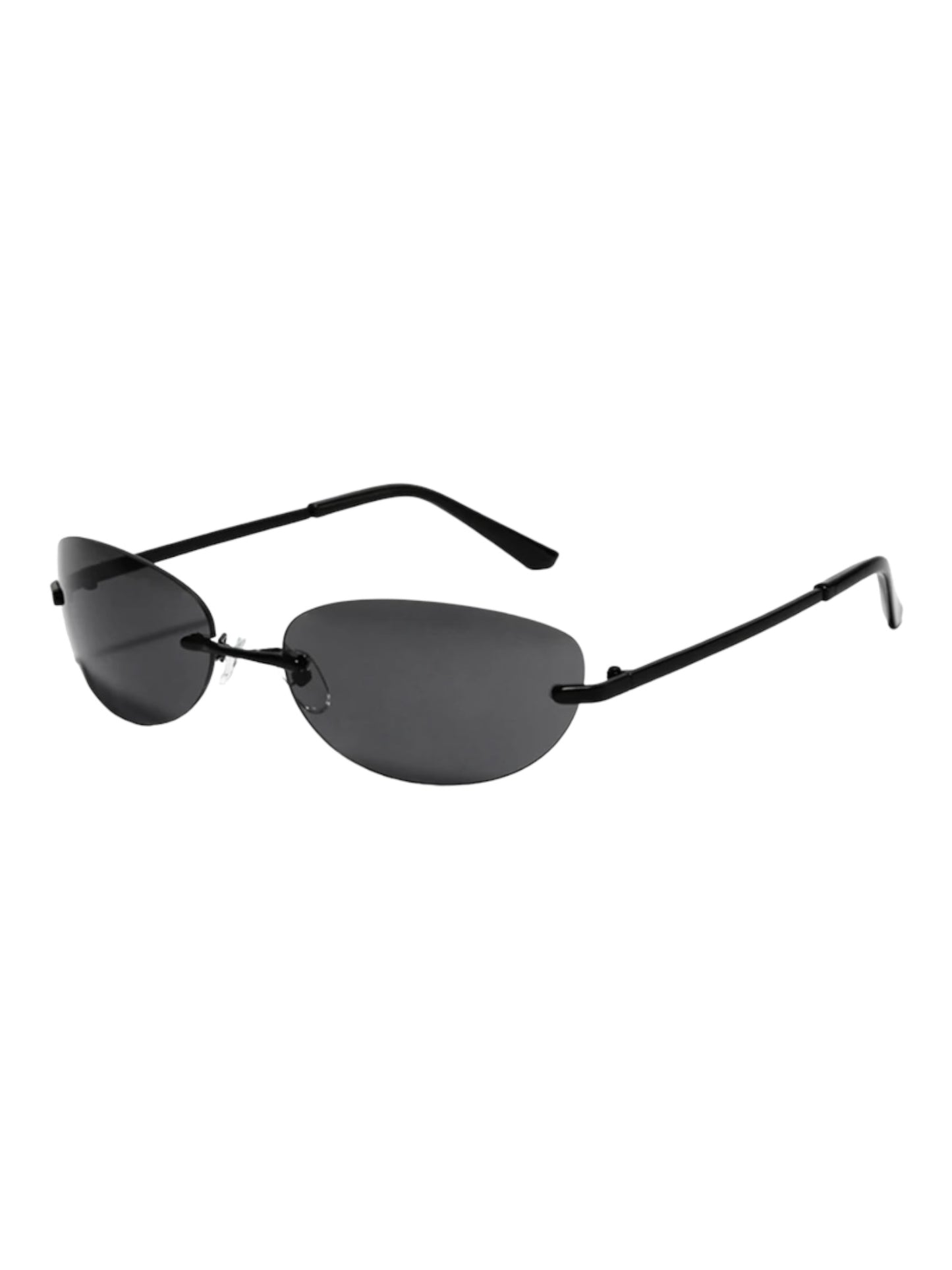 Frameless Rounded Lens Sport Sunglasses