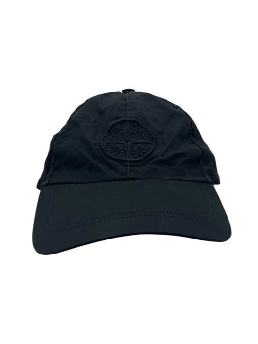 Stone Island Black Nylon Metal Cap Large - L