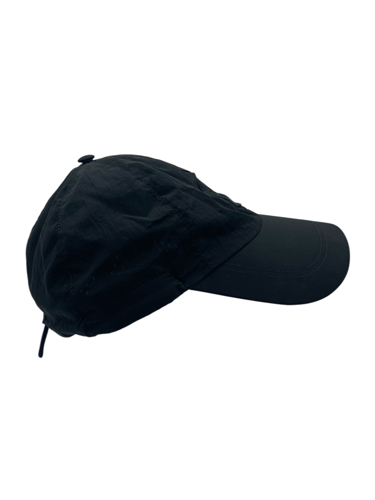 Stone Island Black Nylon Metal Cap Large - L