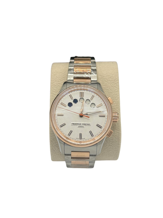 Frederique Constant Silver & Rose Gold Yacht Timer 42mm - Genuine Design 1