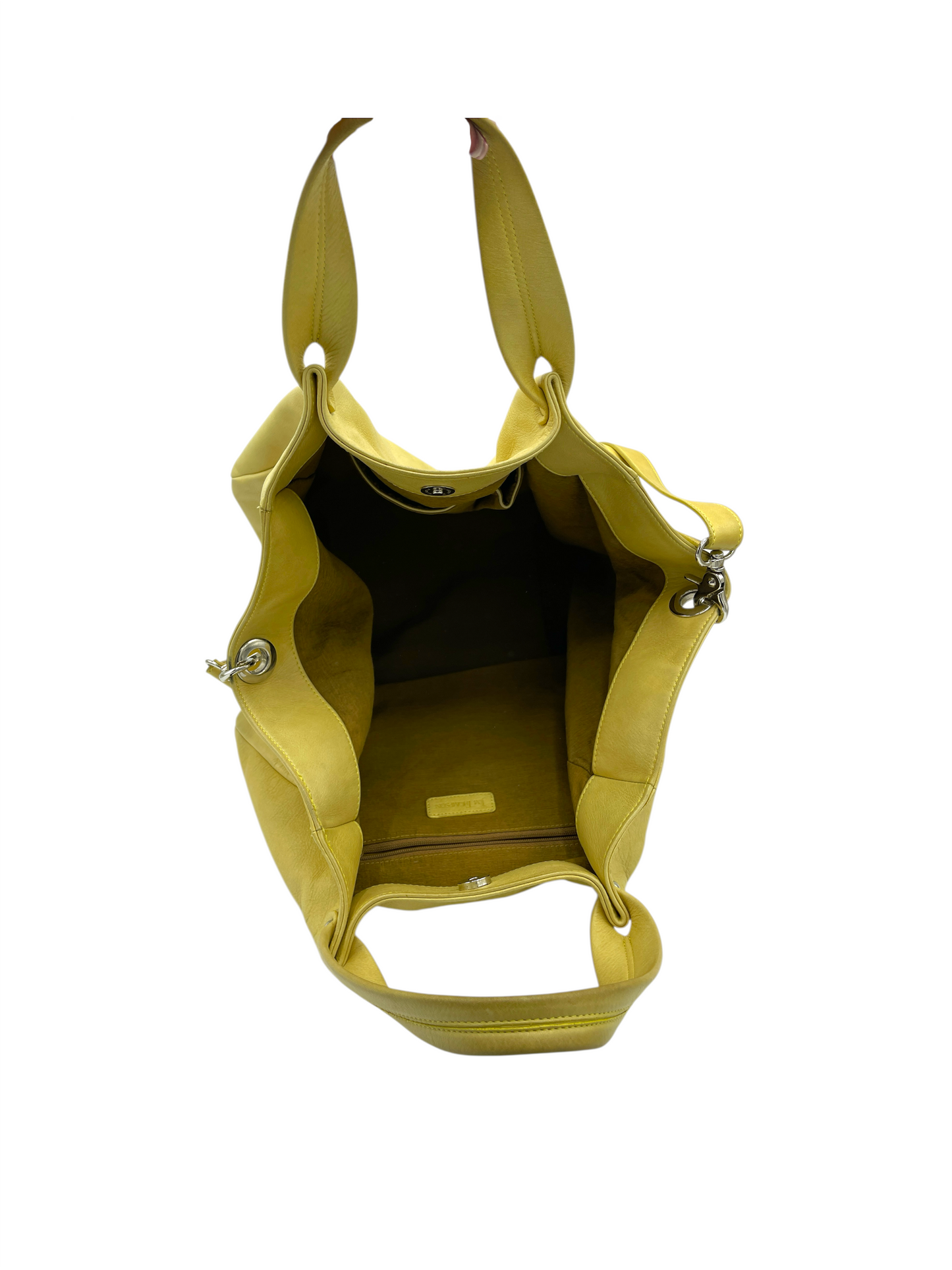 Jim Thompson Yellow Leather Slouchy Shoulder Bag