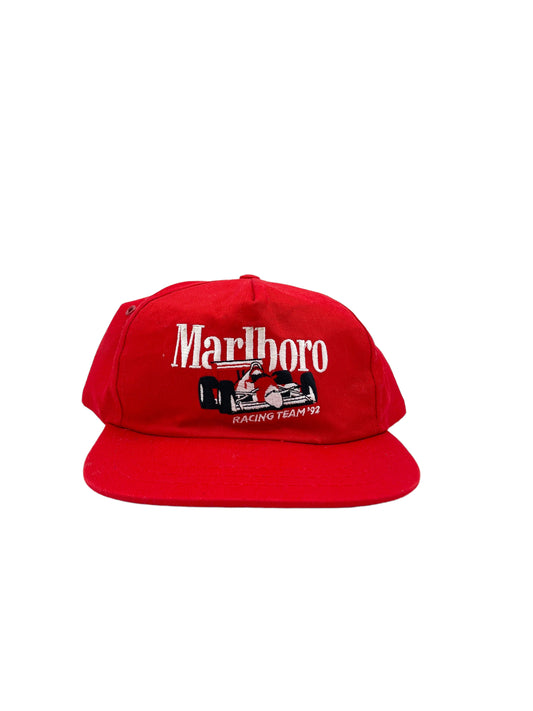 Marlboro Red Racing Team Snapback Hat - Genuine Design Luxury Consignment. New & Pre-Owned Clothing, Shoes, & Accessories. Calgary, Canada