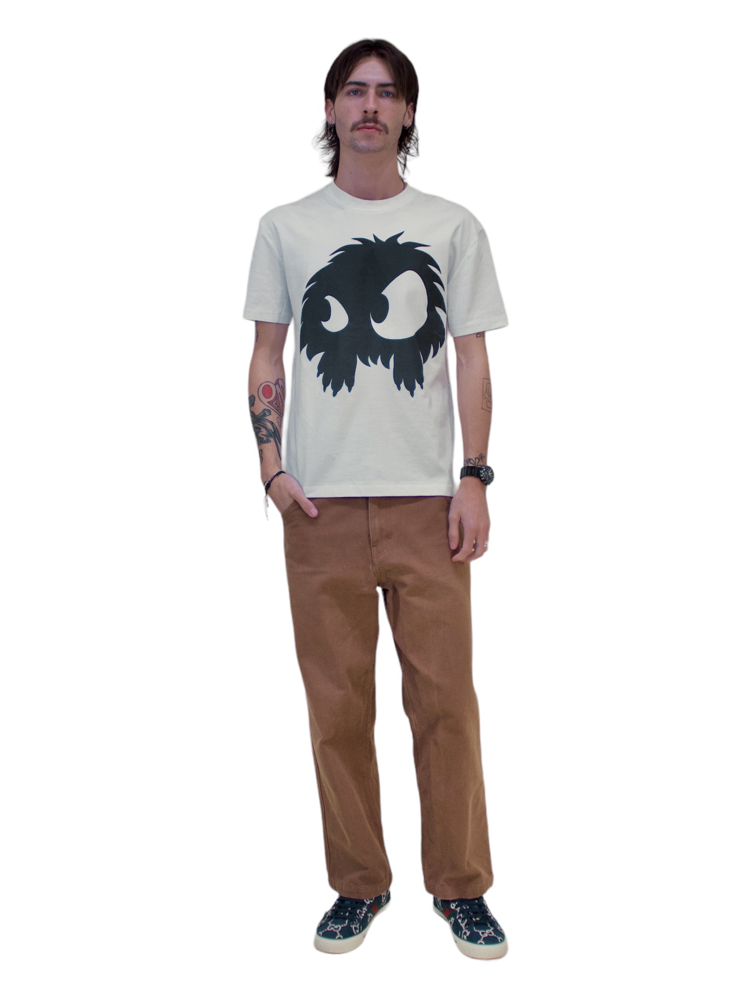 Alexander McQueen MCQ White Monster Print Jersey T Shirt - Genuine Design Luxury Consignment. New & Pre-Owned Clothing, Shoes, & Accessories. Calgary, Canada