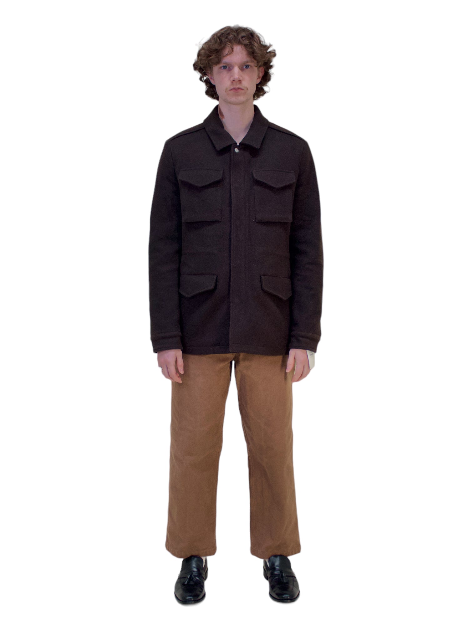 All Saints Brown Kadleston Wool-Blend Coat - Genuine Design Luxury Consignment for Men. New & Pre-Owned Clothing, Shoes, & Accessories. Calgary, Canada