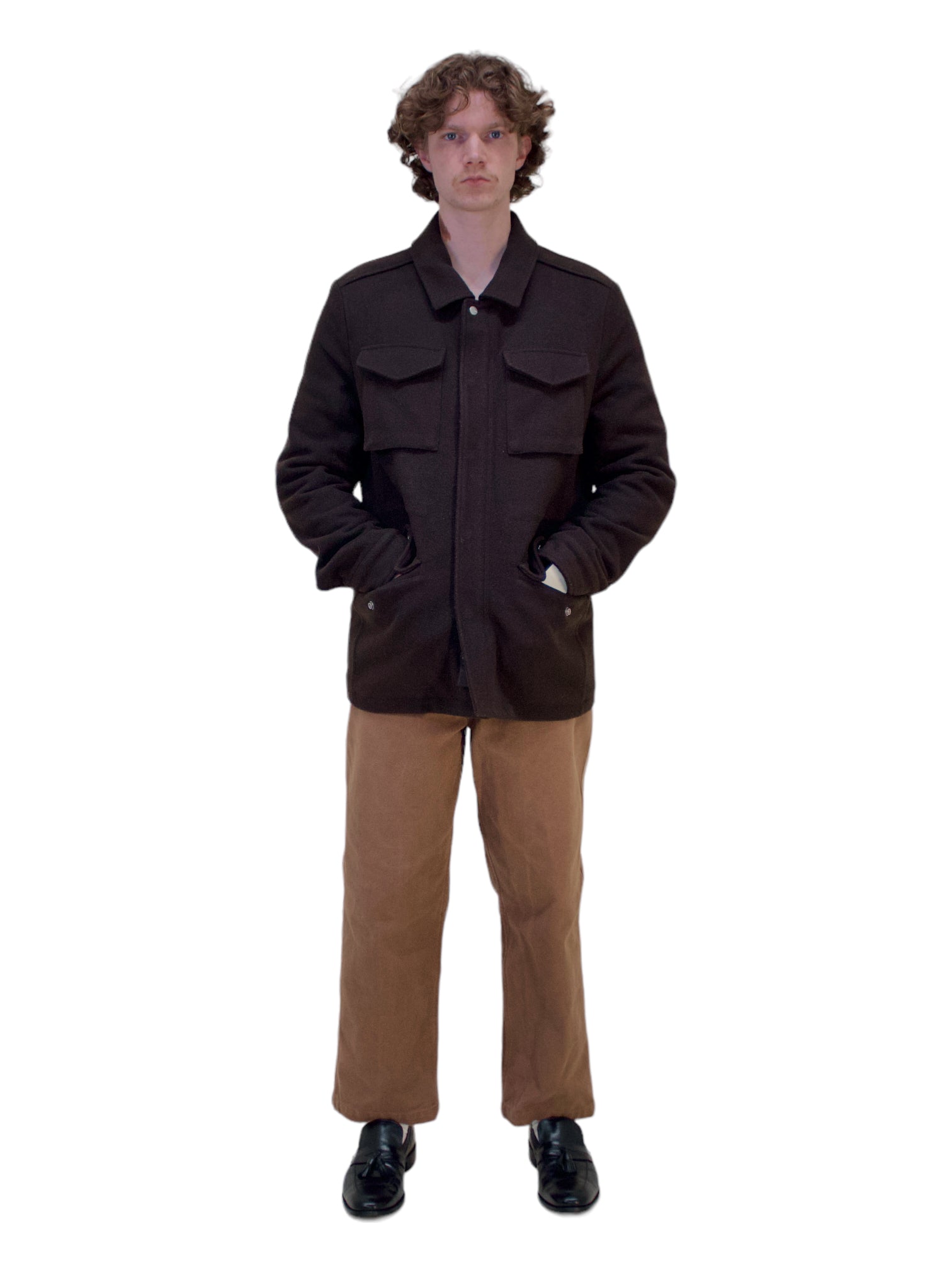 All Saints Brown Kadleston Wool-Blend Coat - Genuine Design Luxury Consignment for Men. New & Pre-Owned Clothing, Shoes, & Accessories. Calgary, Canada