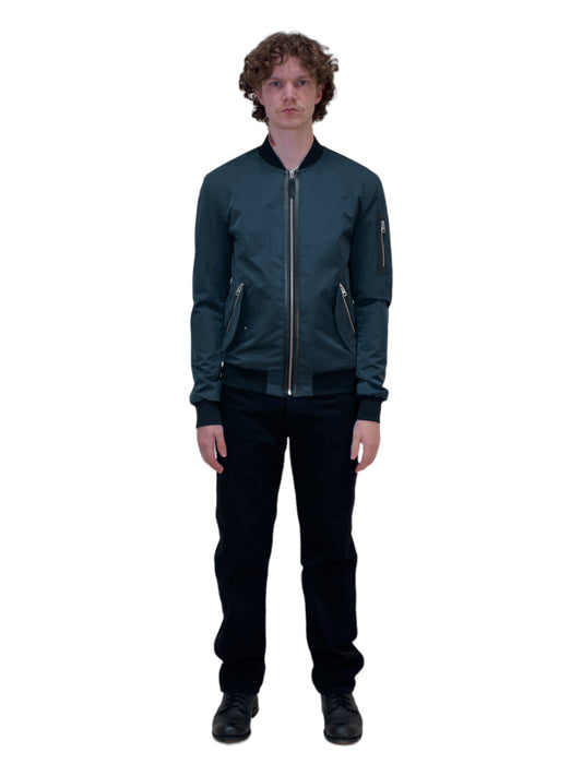 Mackage Navy Blue Ragnar Bomber Jacket - Genuine Design Luxury Consignment for Men. New & Pre-Owned Clothing, Shoes, & Accessories. Calgary, Canada