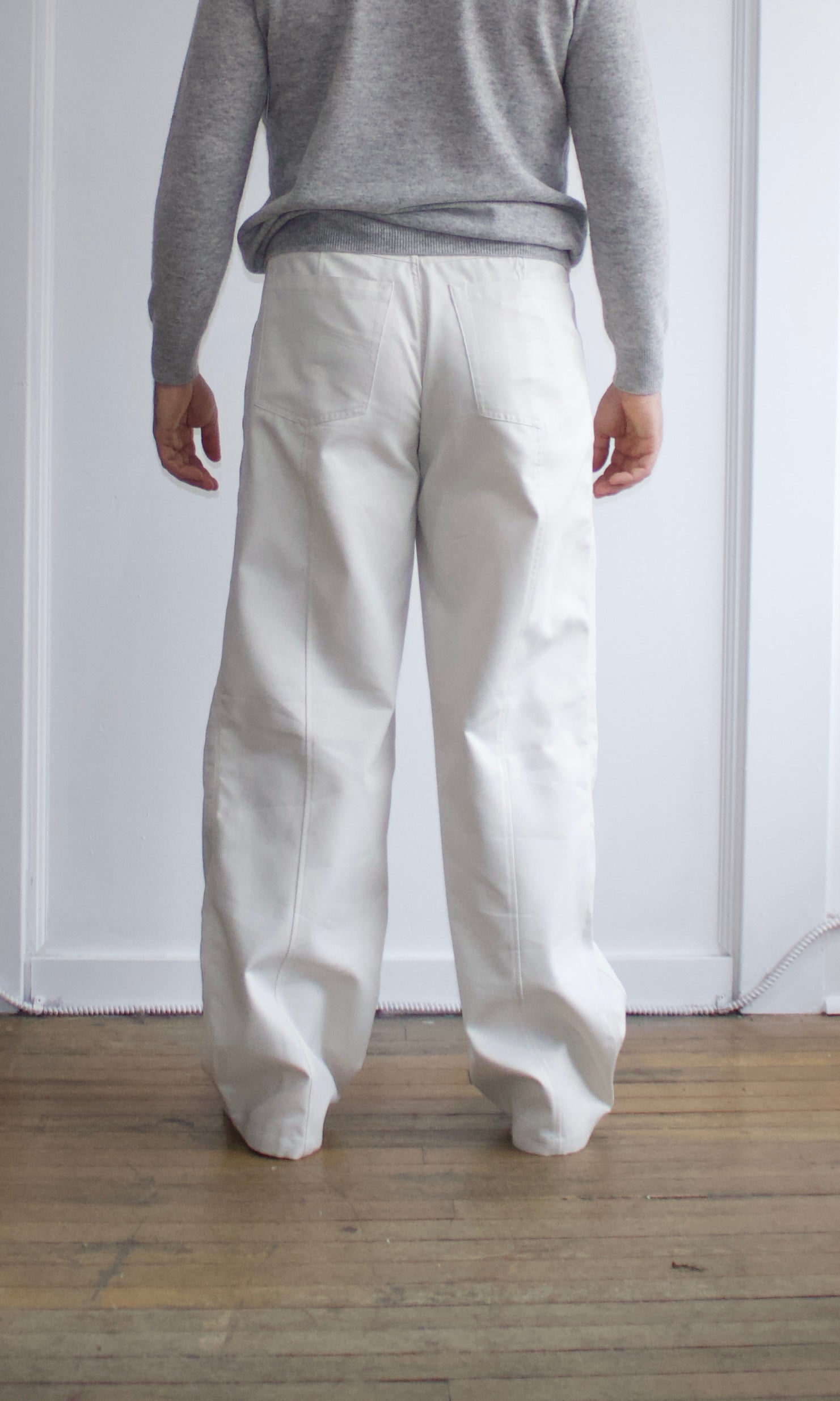 Emporio Armani Off White Dress Pant 35W 34L - Genuine Design Luxury Consignment for Men. New & Pre-Owned Clothing, Shoes, & Accessories. Calgary, Canada