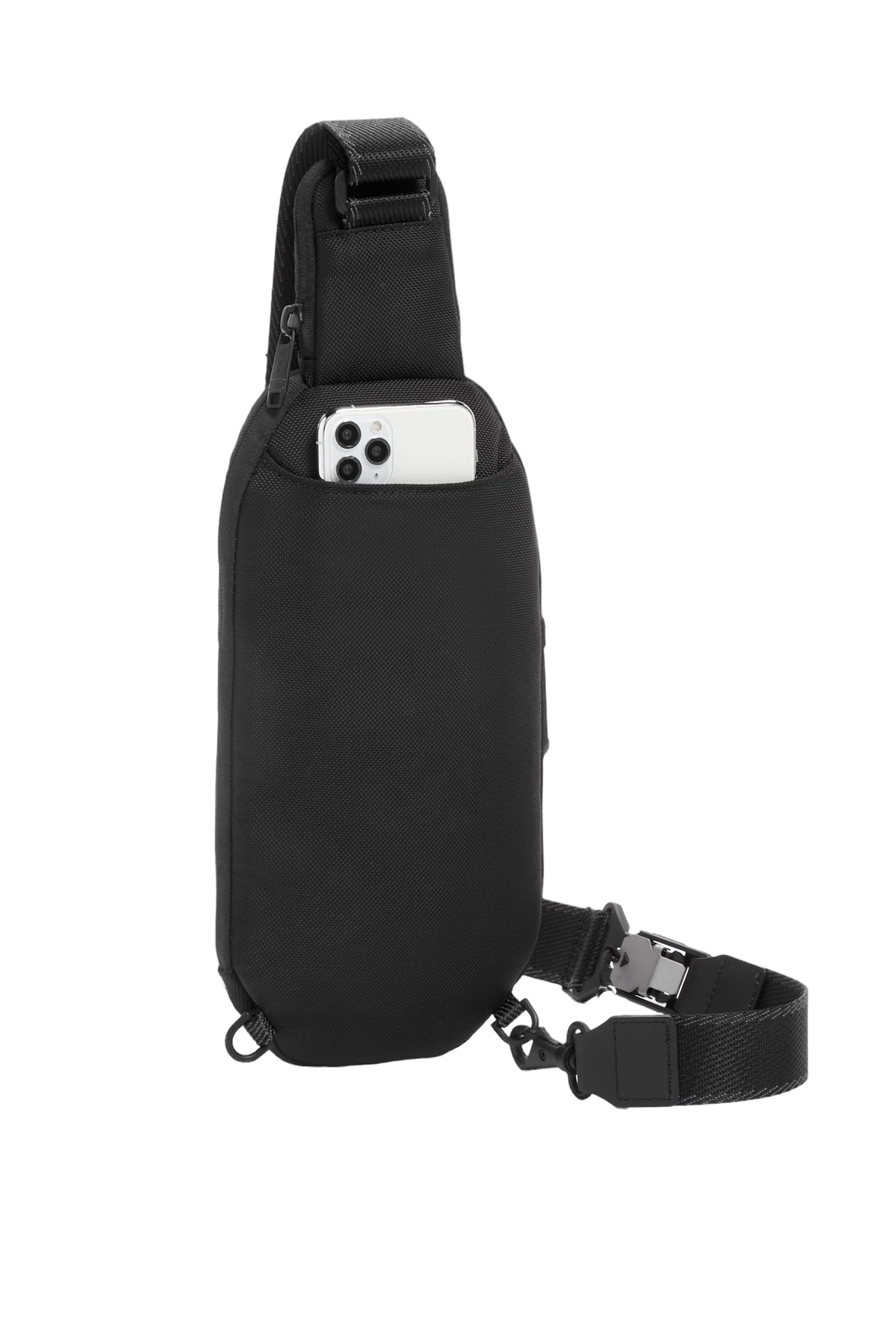Tumi Black Recycled Ballistic Nylon Alpha Bravo Esports Pro Sling Bag — Genuine Design Luxury Consignment. New & Pre-Owned Clothing, Shoes, & Accessories. Calgary, Canada