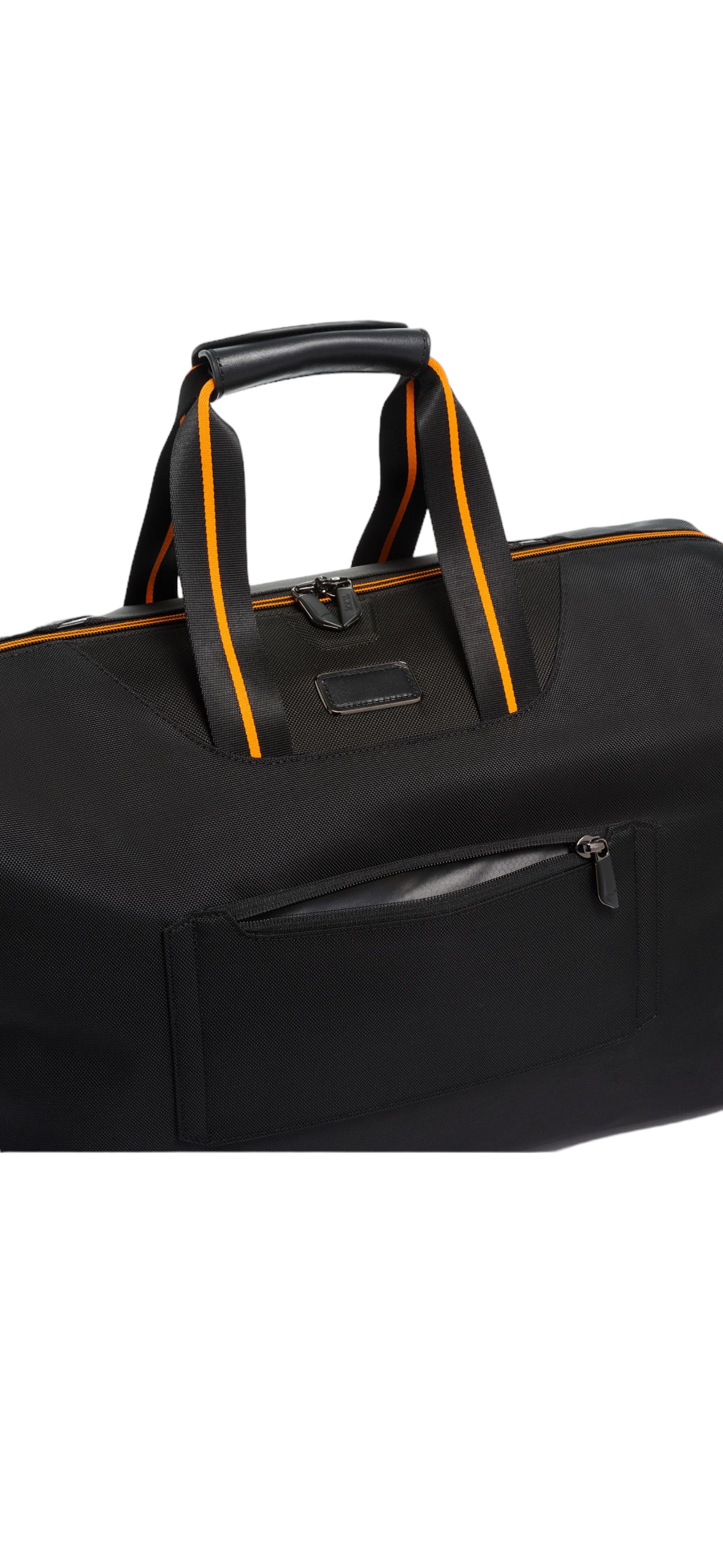 Tumi x Mclaren Black Orange M-Tech Soft Satchel Ballistic Nylon Carryall Travel Tote Bag