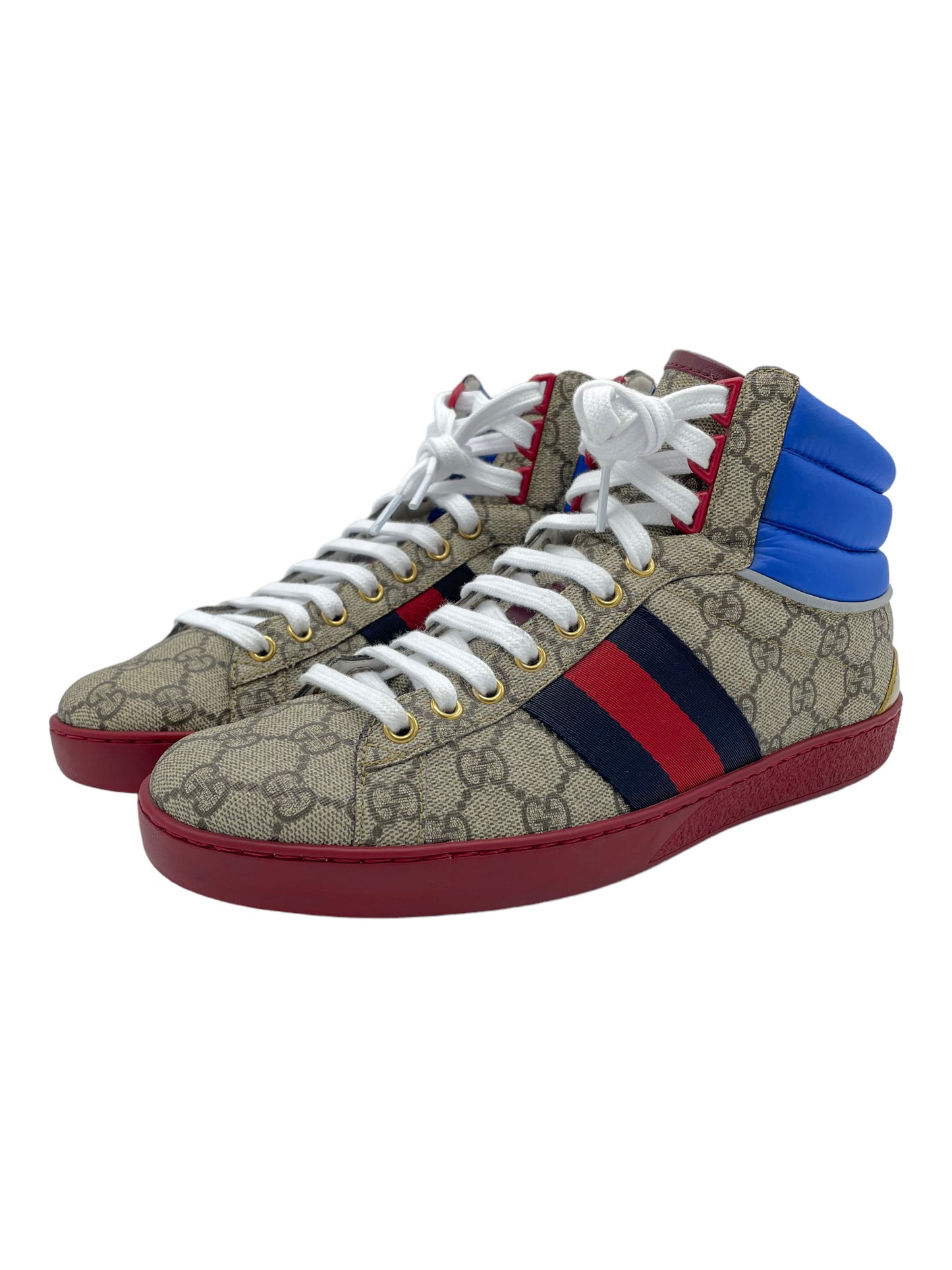 Gucci Tan High Top Sneakers - Genuine Design Luxury Consignment for Men. New & Pre-Owned Clothing, Shoes, & Accessories. Calgary, Canada