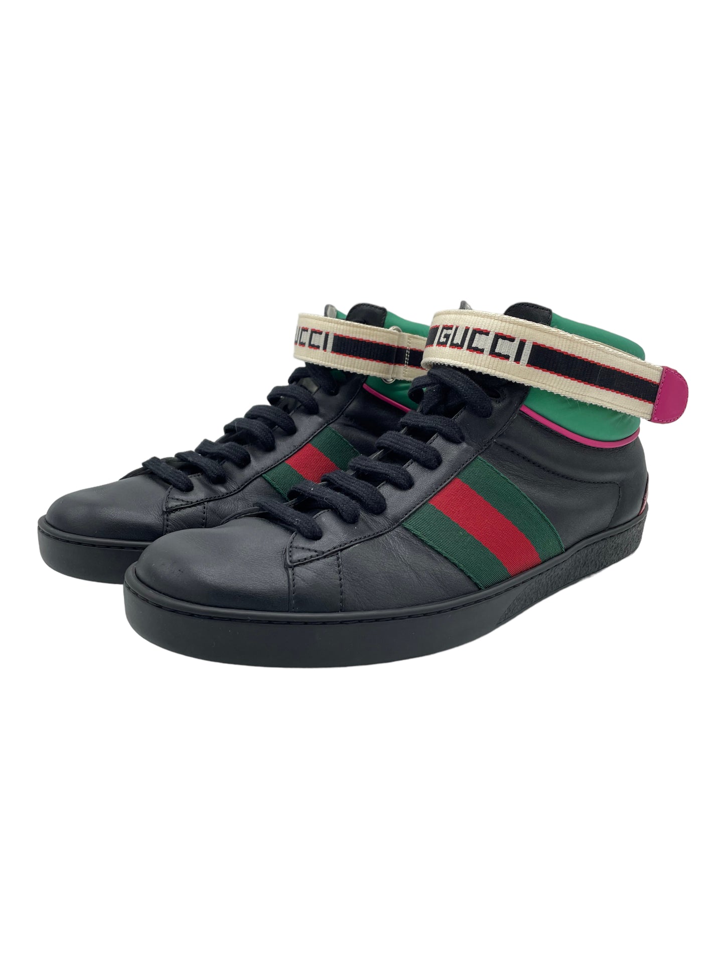 Gucci Black High Top Sneakers - Genuine Design Luxury Consignment for Men. New & Pre-Owned Clothing, Shoes, & Accessories. Calgary, Canada
