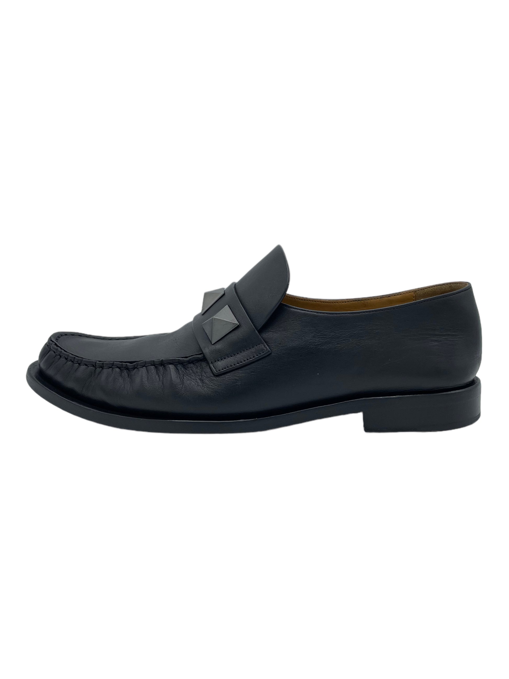 Valentino Black Stud Loafers - Genuine Design Luxury Consignment for Men. New & Pre-Owned Clothing, Shoes, & Accessories. Calgary, Canada