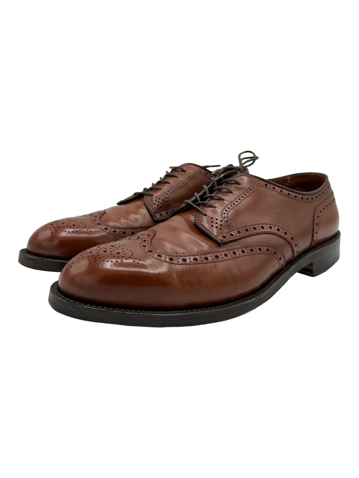 Alden 966 Wingtip Mid Brown Oxford Saddle Shoes