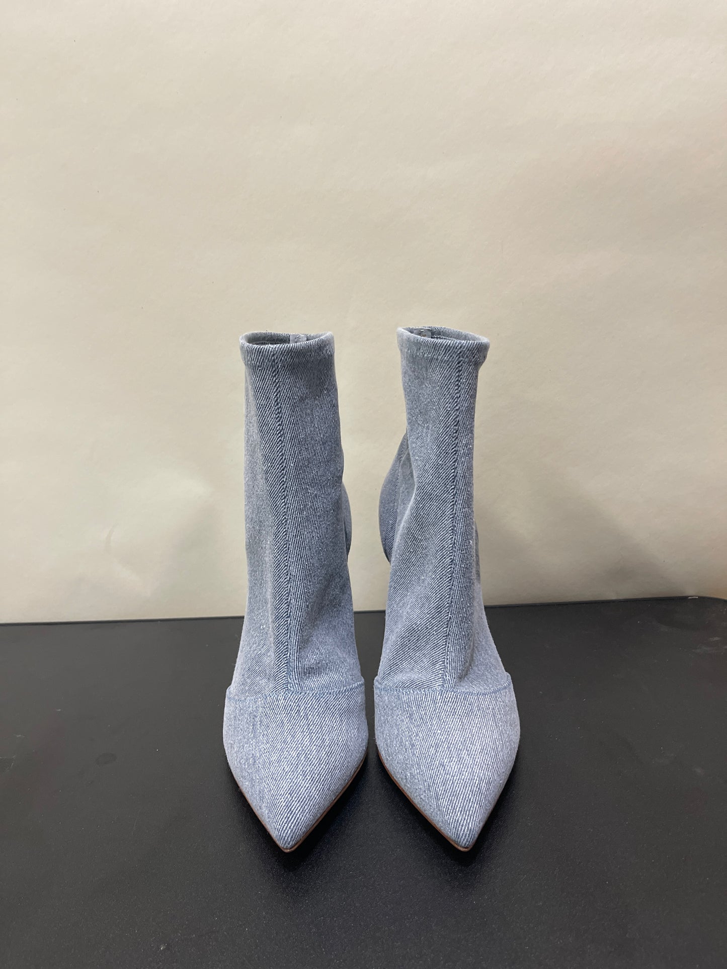 Gianvito Rossi Light Wash Denim Heeled Boots 7.5 M / 9 W