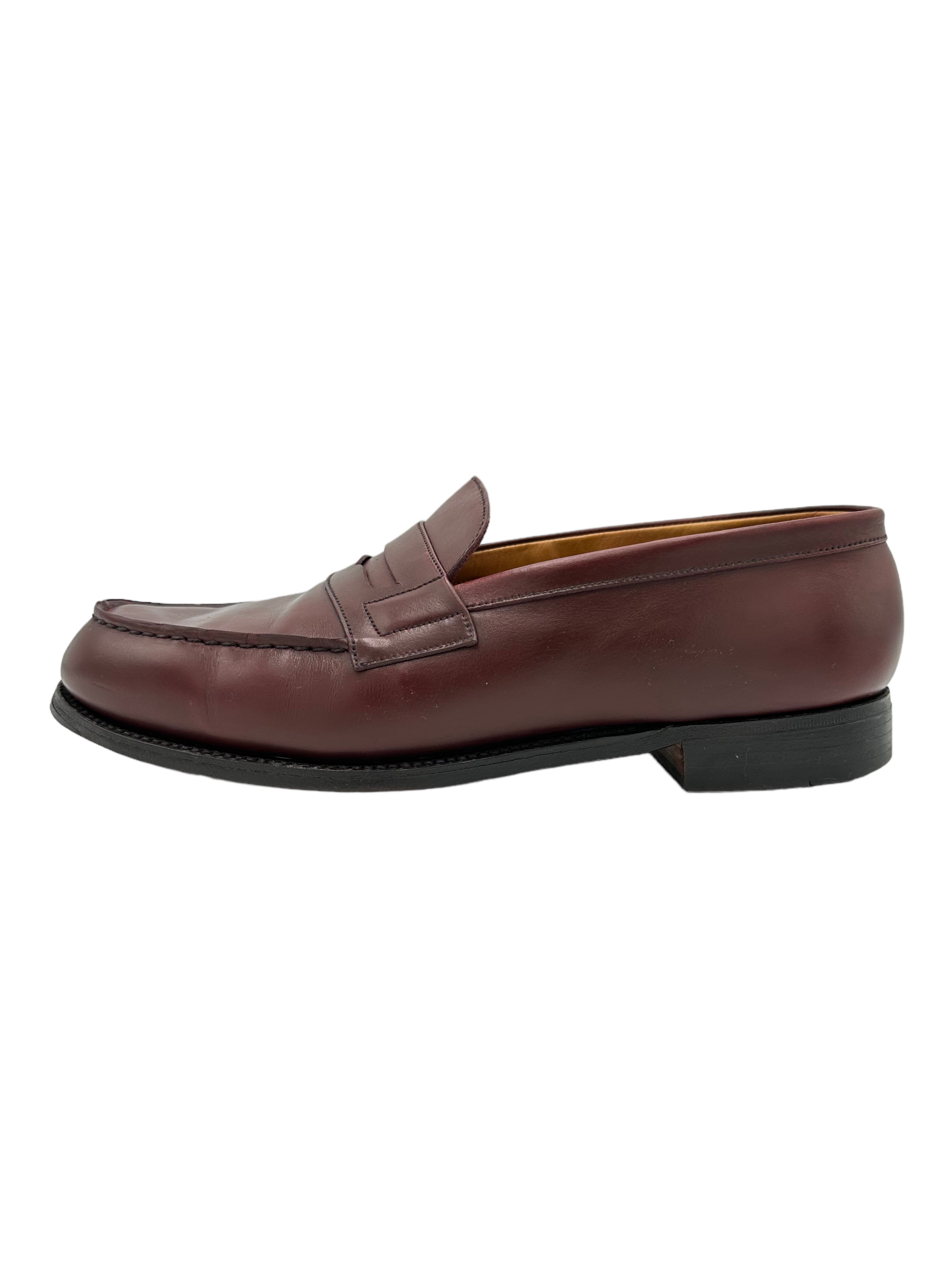 J.M. Weston Burgundy 180 Leather Penny Loafers – Genuine Design