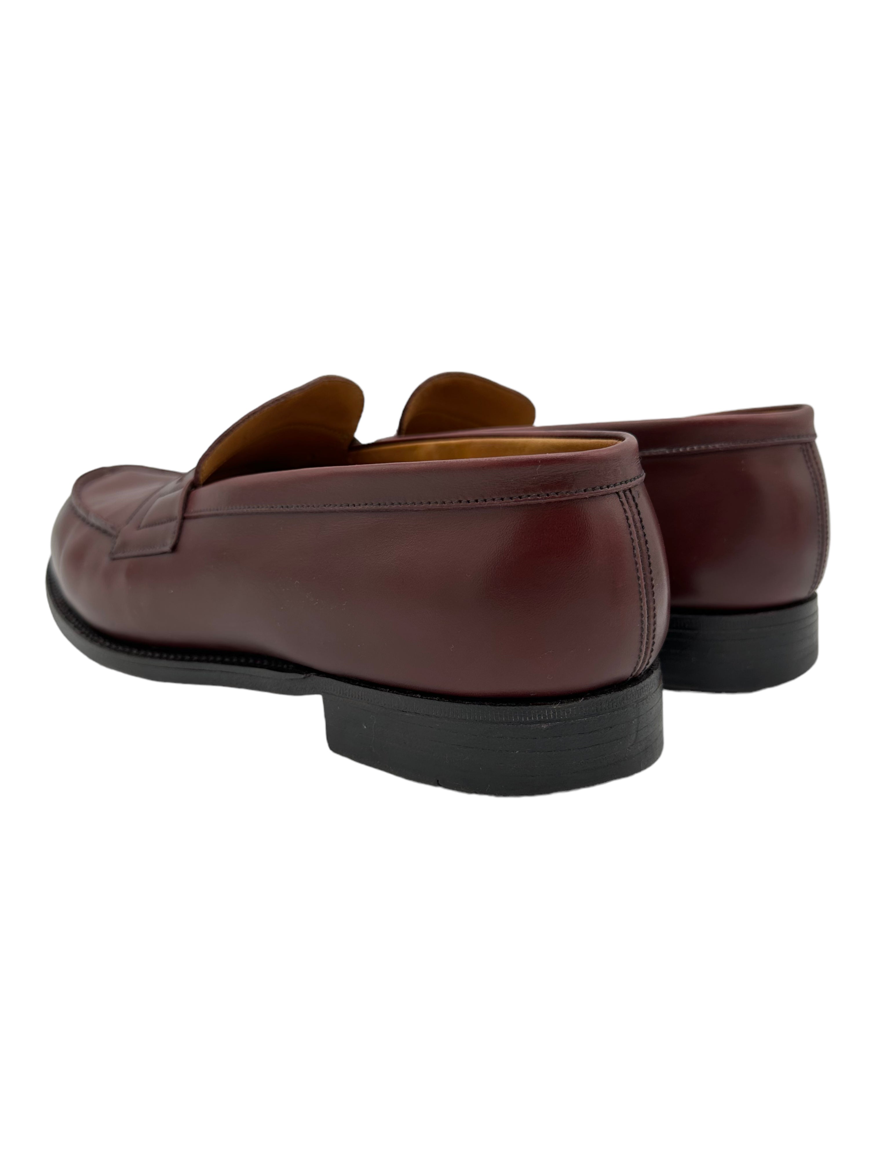 J.M. Weston Burgundy 180 Leather Penny Loafers – Genuine Design