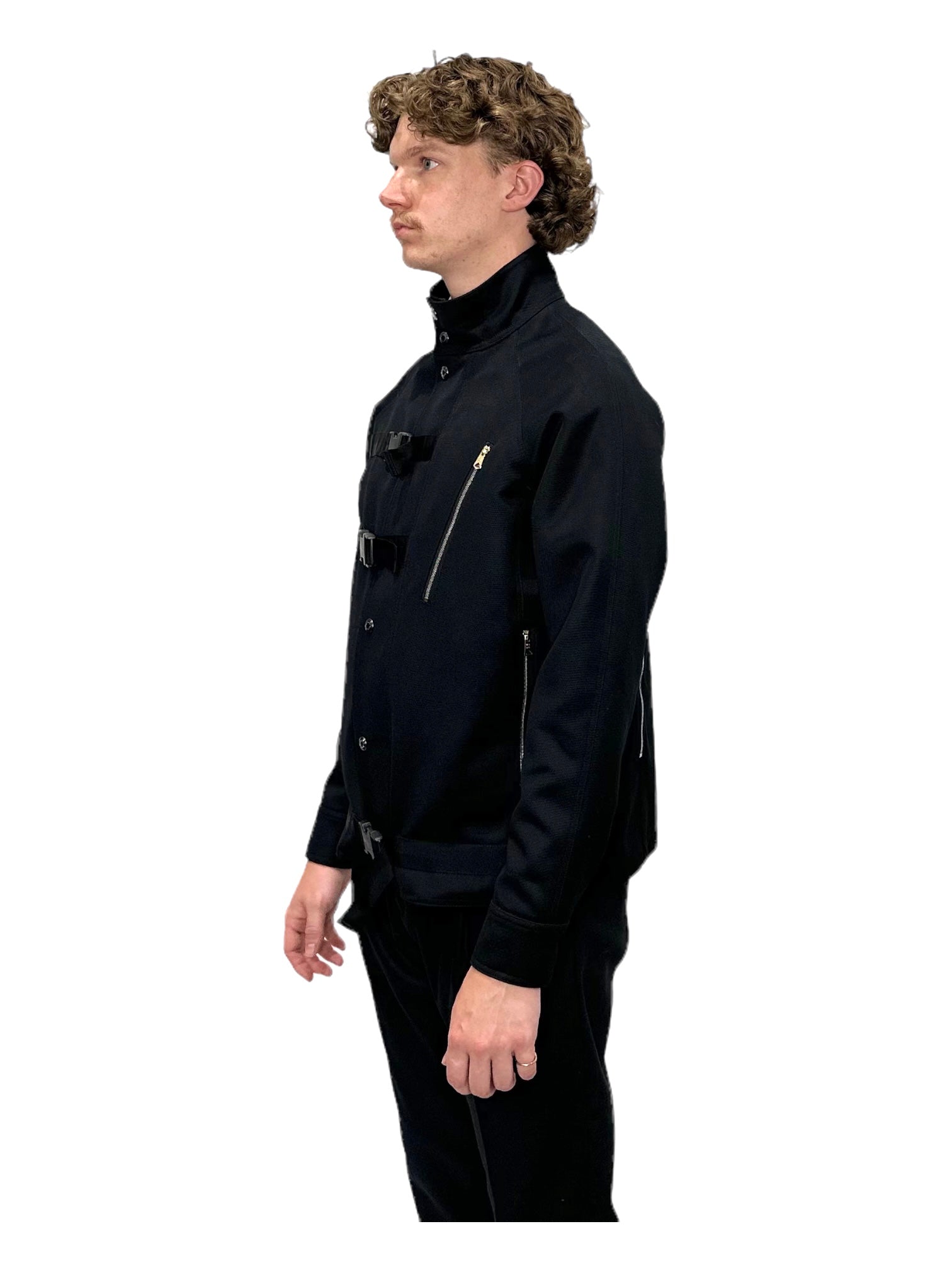 Paul Smith Black Liner Military Blouson Buckle Jacket - Genuine Design Luxury Consignment for Men. New & Pre-Owned Clothing, Shoes, & Accessories. Calgary, Canada