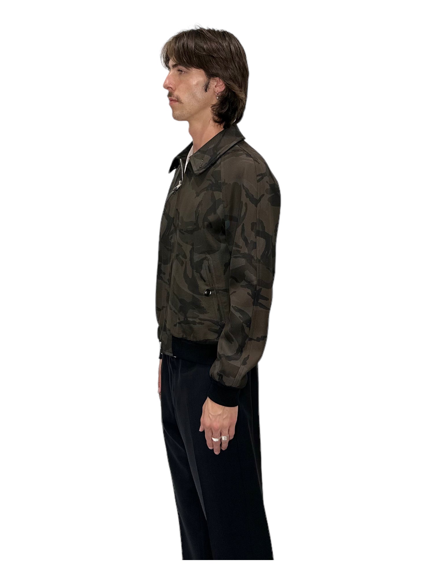 Tom Ford Nubuck Camouflage Bomber Jacket - Genuine Design Luxury Consignment for Men. New & Pre-Owned Clothing, Shoes, & Accessories. Calgary, Canada