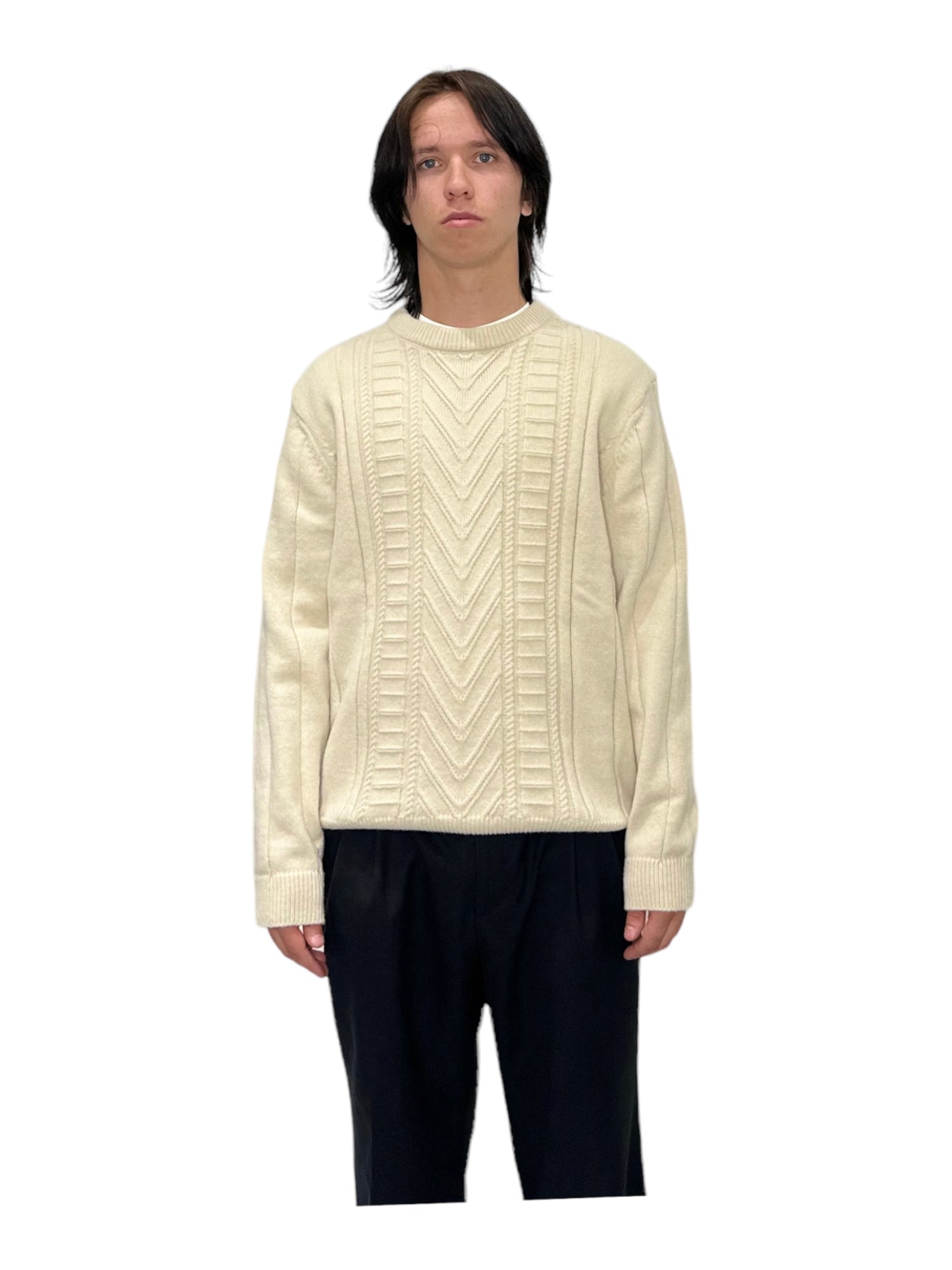 Brunello Cucinelli Cream Knit Sweater - Genuine Design Luxury Consignment for Men. New & Pre-Owned Clothing, Shoes, & Accessories. Calgary, Canada