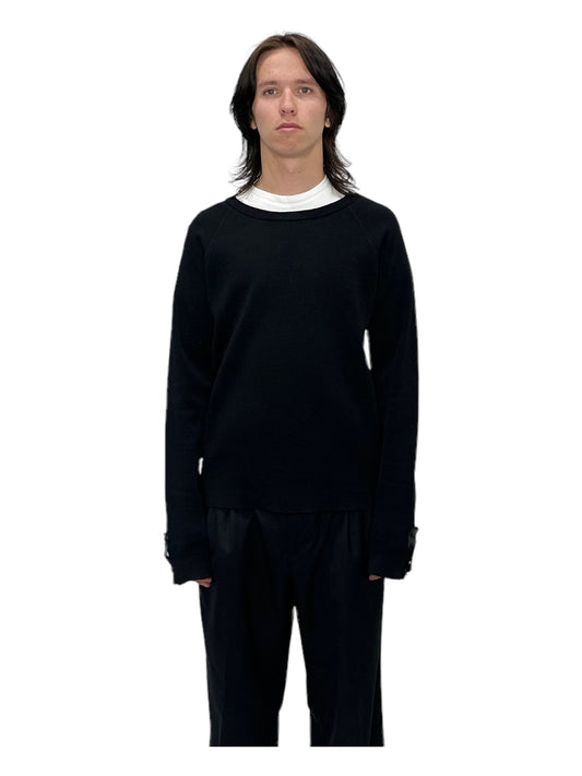 Balenciaga Black Unbranded Crewneck Sweatshirt - Genuine Design Luxury Consignment for Men. New & Pre-Owned Clothing, Shoes, & Accessories. Calgary, Canada