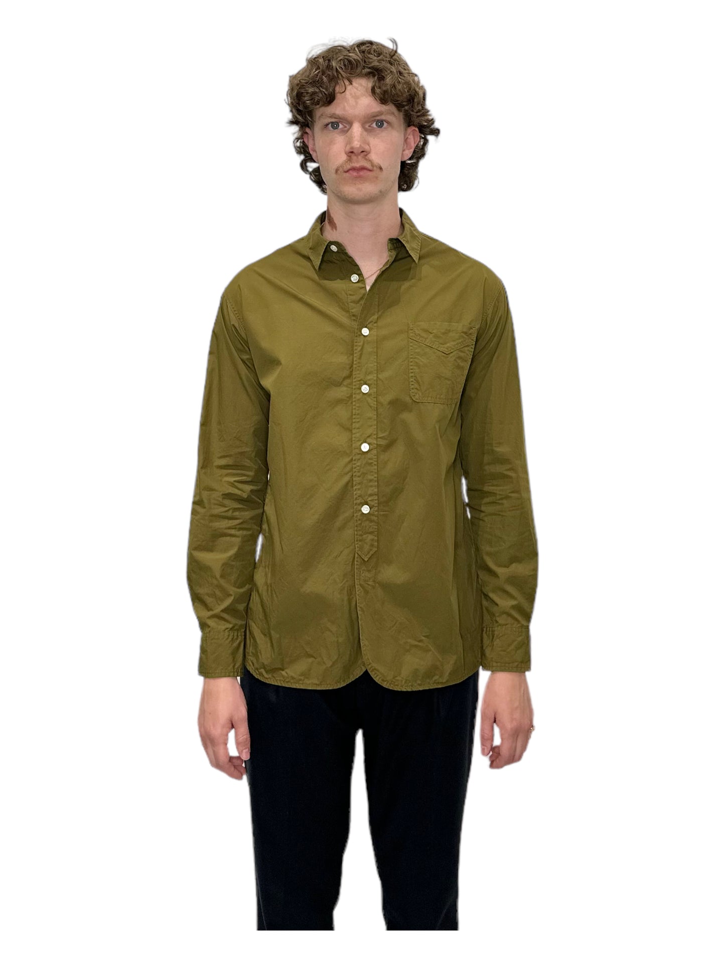 Kestin Hare Olive Liverpool Work Shirt - Genuine Design Luxury Consignment for Men. New & Pre-Owned Clothing, Shoes, & Accessories. Calgary, Canada
