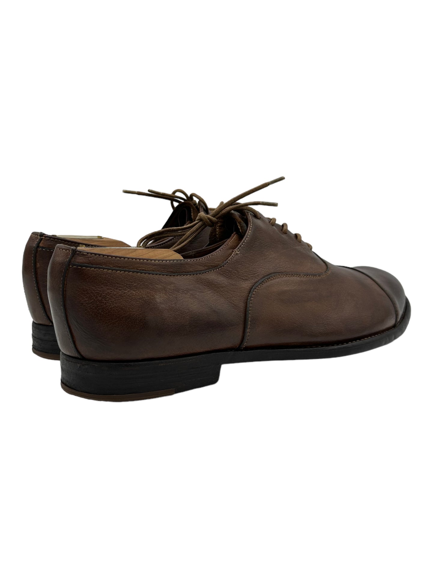 Officine Creative Brown Leather Oxford Shoes