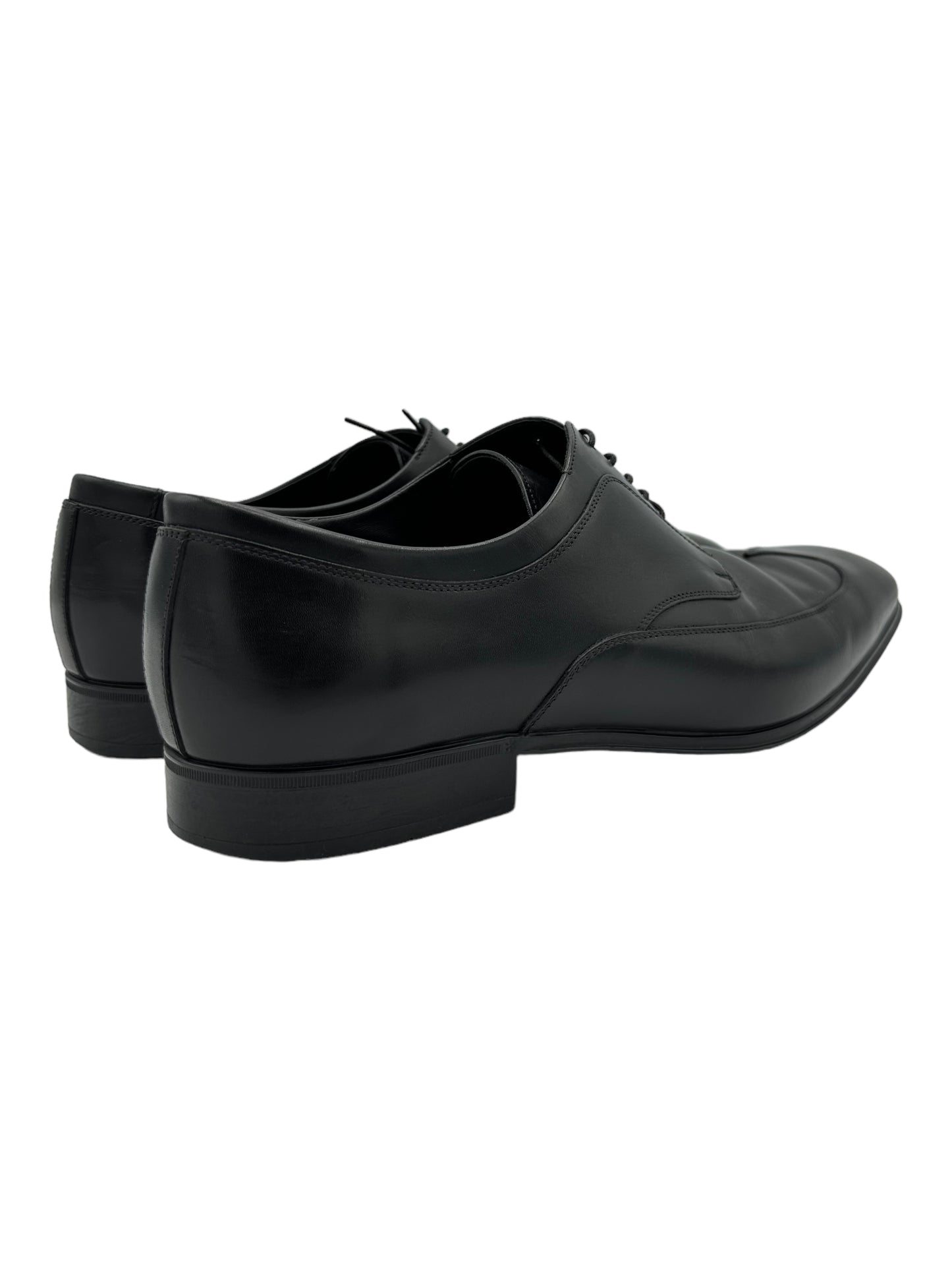 Salvatore Ferragamo Black Wingtip Oxford Leather Dress Shoes
