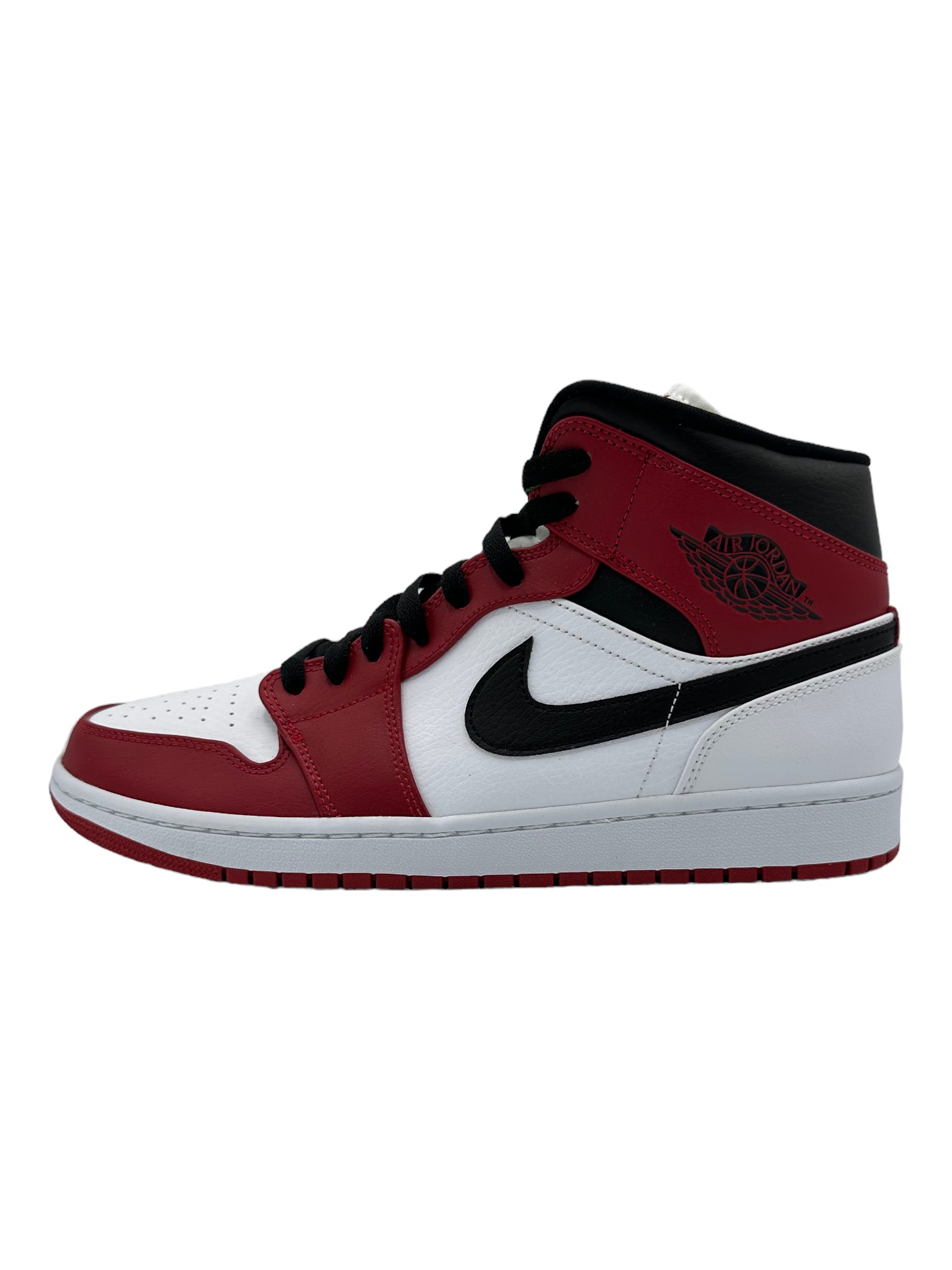 Nike Air Jordan 1 Mid Chicago White Heel Sneakers – Genuine Design