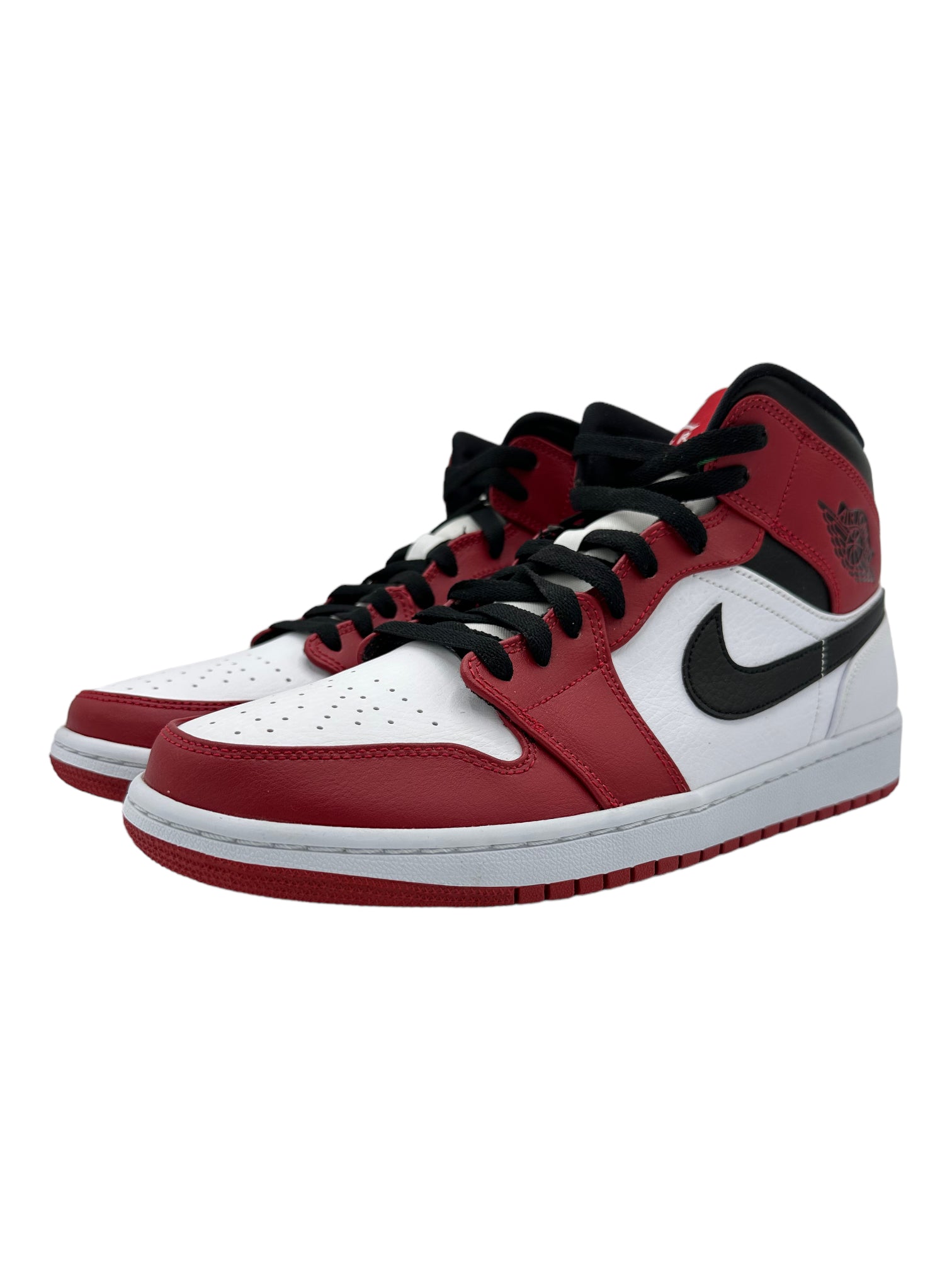 Nike Air Jordan 1 Mid Chicago White Heel Sneakers – Genuine Design Luxury  Consignment