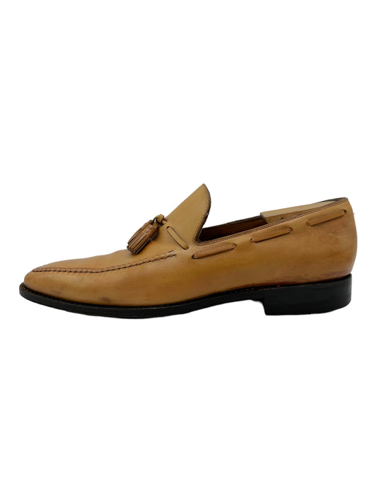 Salvatore Ferragamo Light Brown Tassel Loafer - Genuine Design luxury consignment Calgary, Canada New and pre-owned clothing, shoes, accessories.