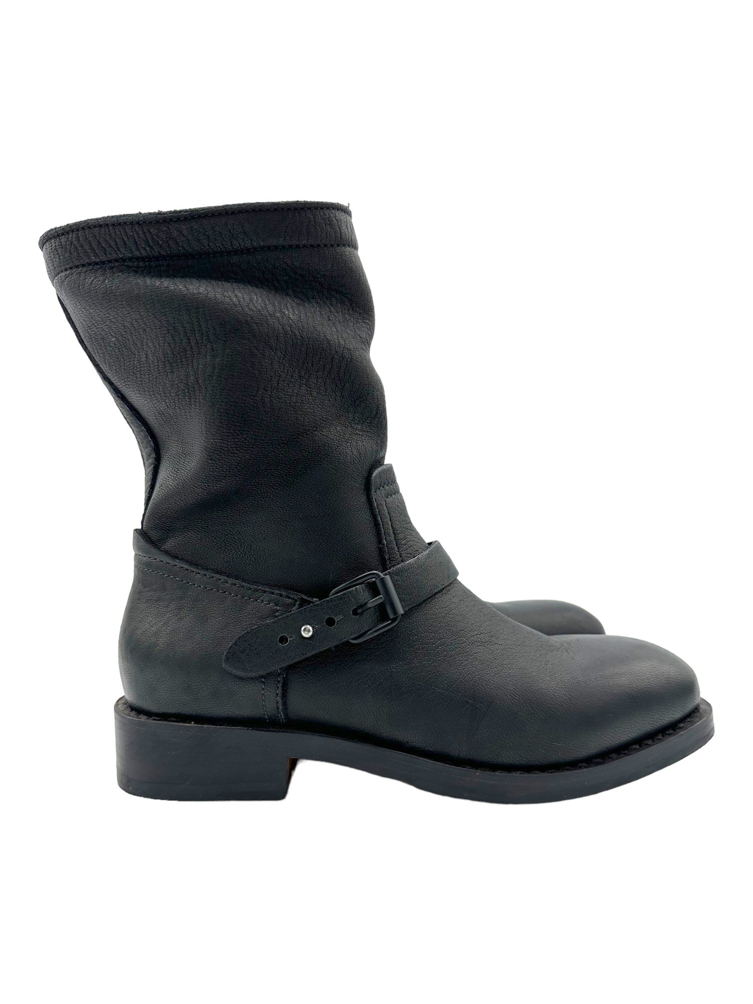 Rag & Bone Black Oliver Moto Boots - Genuine Design Luxury Consignment for Men. New & Pre-Owned Clothing, Shoes, & Accessories. Calgary, Canada