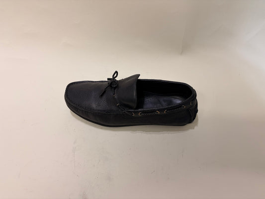 Ermenegildo Zegna Black Leather Moccasin Style Driving Loafers 7.5 M / 9 W