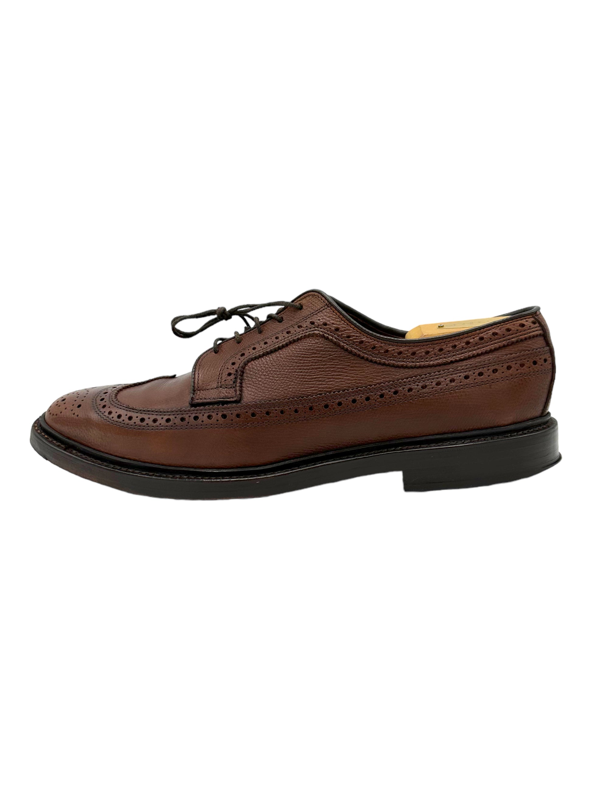Allen Edmonds Walnut Grain Macneil Longwing Dress Shoes - Genuine Design Luxury Consignment Calgary, Alberta, Canada New and Pre-Owned Clothing, Shoes, Accessories.