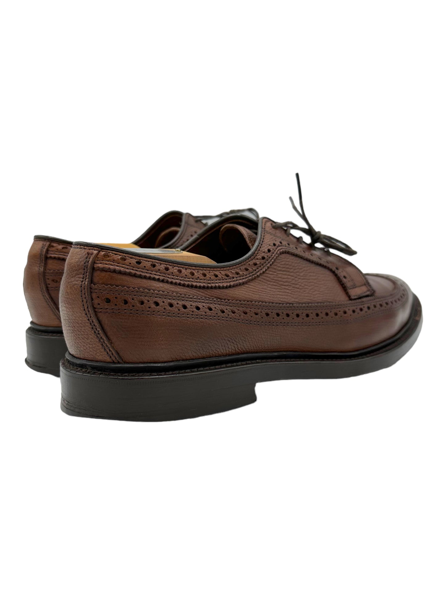 Allen Edmonds Walnut Grain Macneil Longwing Dress Shoes - Genuine Design Luxury Consignment Calgary, Alberta, Canada New and Pre-Owned Clothing, Shoes, Accessories.