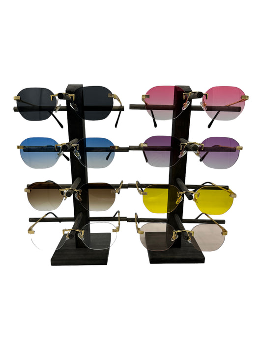 Classic Frameless Metal Everyday Sunglasses - Genuine Design Luxury Consignment for Men. New & Pre-Owned Clothing, Shoes, & Accessories. Calgary, Canada