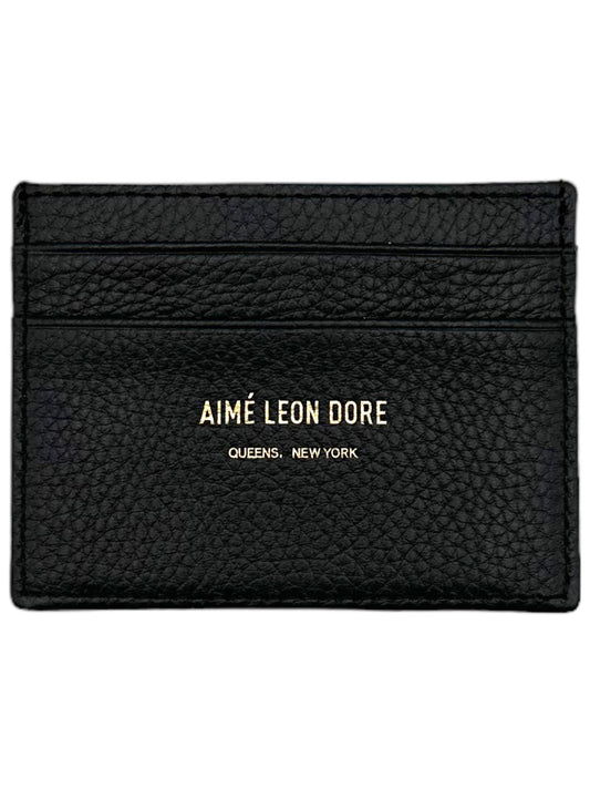 Aimé Leon Dore Black Pebble Leather Cardholder - Genuine Design Luxury Consignment for Men. New & Pre-Owned Clothing, Shoes, & Accessories. Calgary, Canada