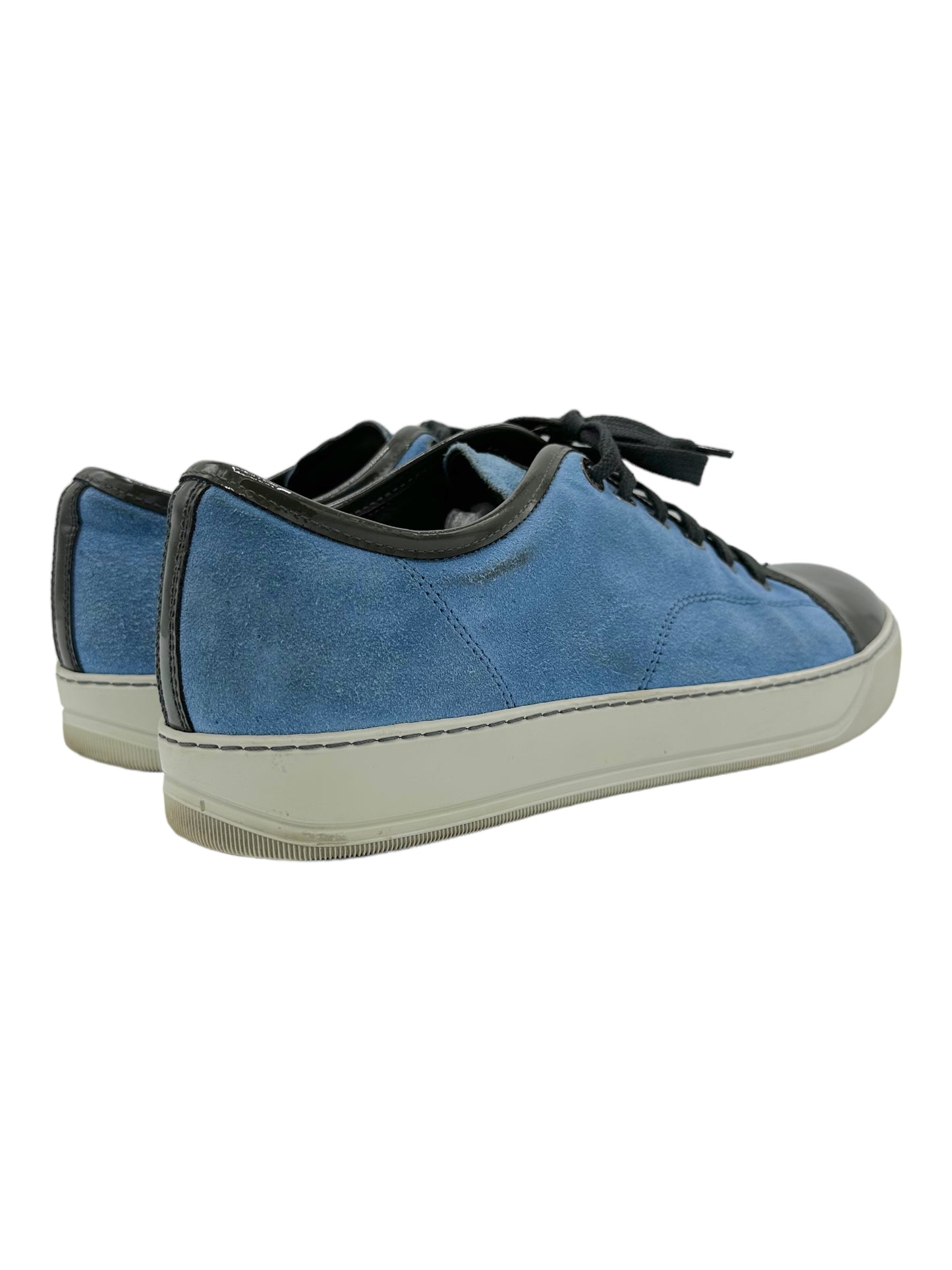 Lanvin Olive and Blue DBB1 Suede and Patent Leather Sneaker - Genuine Design Luxury Consignment for Men. New & Pre-Owned Clothing, Shoes, & Accessories. Calgary, Canada