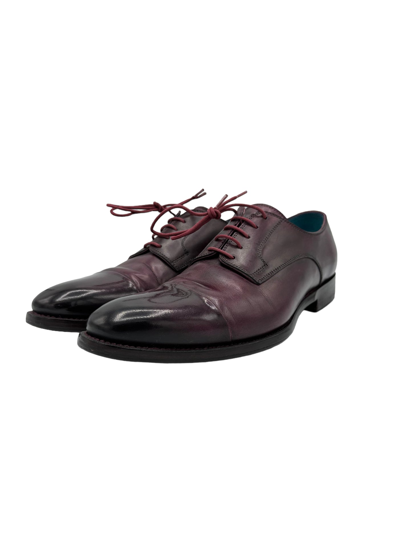 Custom Unbranded Purple Burgundy Oxford Dress Shoe